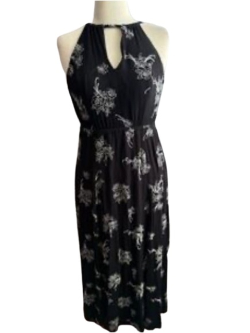 torrid Black Dress with White Embroidered Floral Detail